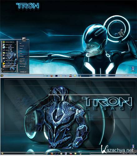 Tron Legacy Glass Theme