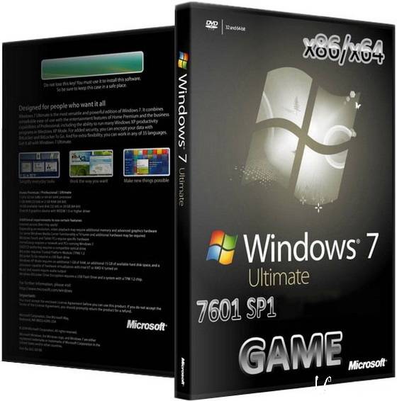 Microsoft Windows 7 Ultimate SP1 x86/x64 Game Edition