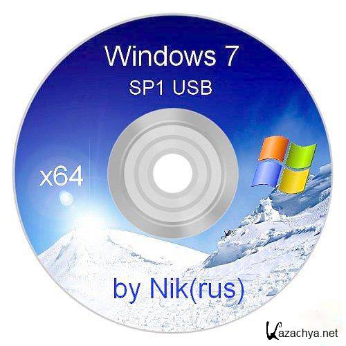 Windows 7 x64  SP1 USB nik(rus) (2 DVD)