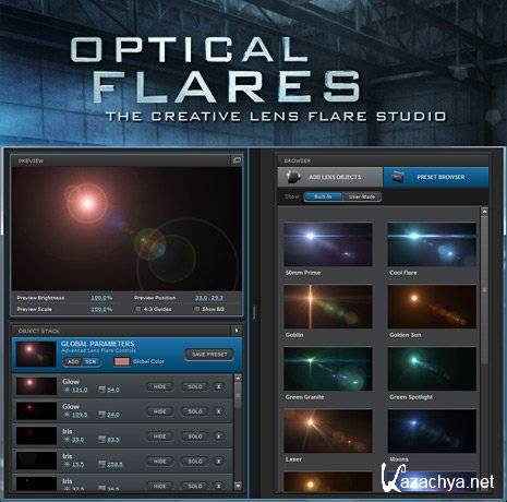 Optical Flares (v.1.2.123 64) (v.1.2.124 32)  + Pro Presets 2,   1.2.124 (2011)