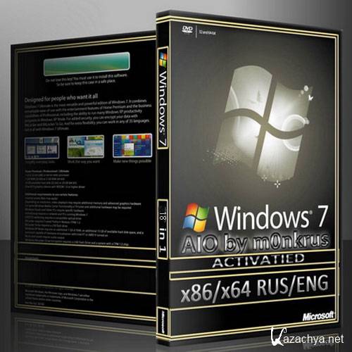 Microsoft Windows 7 SP1 RUS-ENG x86-x64 -18in1 AIO by mOnkrus (23.01.2011)