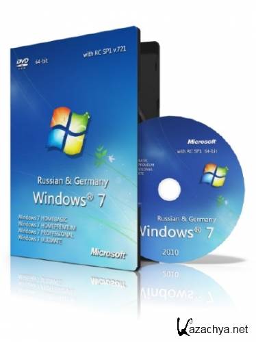 Microsoft Windows 7 with RC SP1 v.721 x64 Russian & Germany