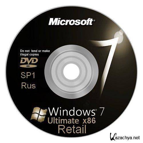Windows 7  SP1 Retail (RUS/x86)