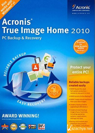 Acronis True Image Home 2010 13.0.0 Build 7160 + Plus Pack + BootCD (Rus)