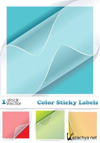 Color Sticky Labels Vector