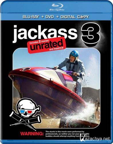  3D / Jackass 3D [UNRATED] (2010/HDRip/1400Mb)