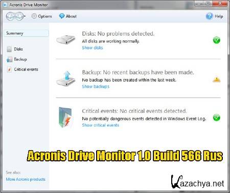 Acronis Drive Monitor 1.0 Build 566 Rus