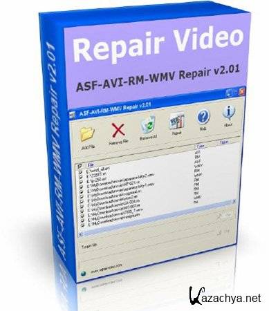 ASF-AVI-RM-WMV Repair v2.01