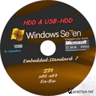 Windows Embedded Standart 7 SP1 x86-x64 en-RU for HDD & USB-HDD