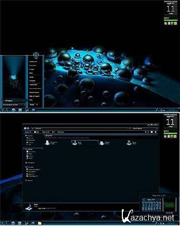3D Blue Sand Theme for Windows 7