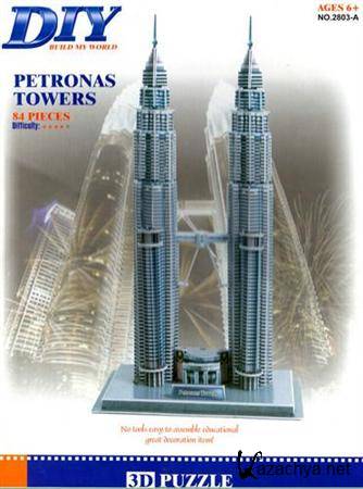 DIY - Petronas towers 3D Puzzle