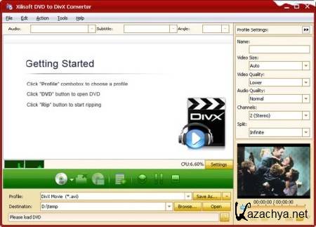 Xilisoft DVD to DivX Converter v 6.5.1.0314 Portable
