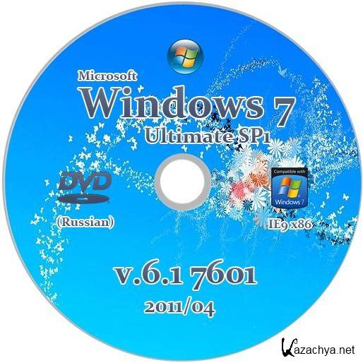 Microsoft Windows 7 Ultimate SP1 IE9 x86 - DVD (Russian)