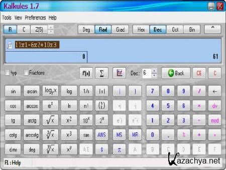 Kalkules 1.7.1.10 (Portable/Rus)