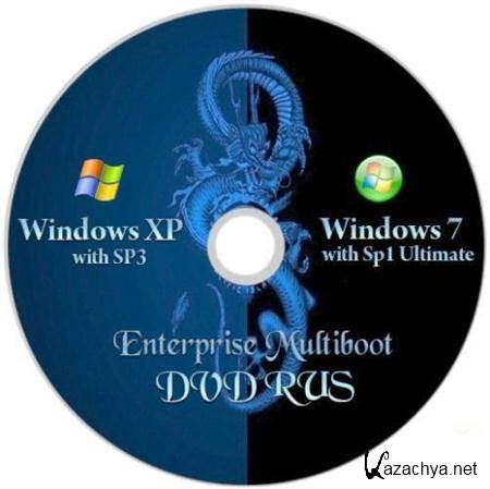 Windows XP with SP3 & Windows 7 with Sp1 Ultimate, Enterprise Multiboot DVD (2011/RUS)