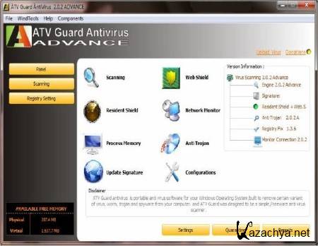 ATV Guard Antivirus 2.0.5 RC / 2.0.2 ADVANCE + Portable
