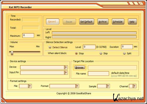 Kat MP3 Recorder  3.2.0 + Rus