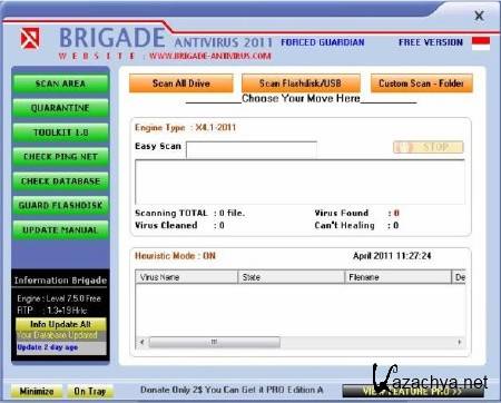 BRIGADE Antivirus 2011 7.5.2 Forced Guardian