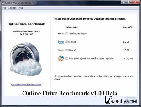 Online Drive Benchmark v1.00 Beta