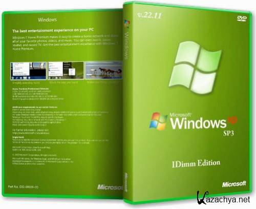 Windows XP SP3 IDimm Edition 22.11 RUS Full + Lite (VLK)