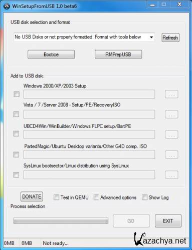 WinSetupFromUSB 1.0 /[HDD    Windows]