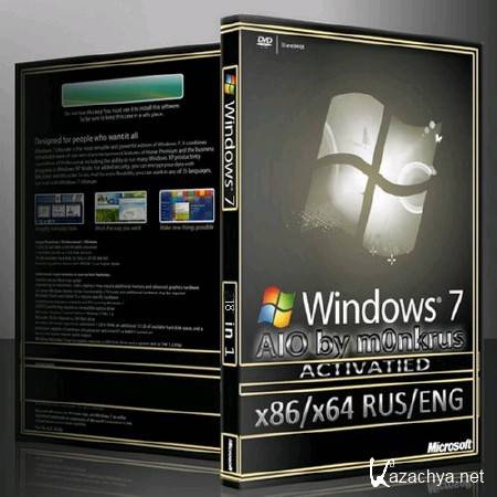Microsoft Windows 7 SP1 [ RUS  ENG, x86 - x64 -18in1- Activated AIO by m0nkrus 2011 7601.17514.1011