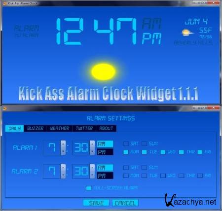 Kick Ass Alarm Clock Widget 1.1.1