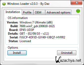 Windows Loader v2.0.3 by daz