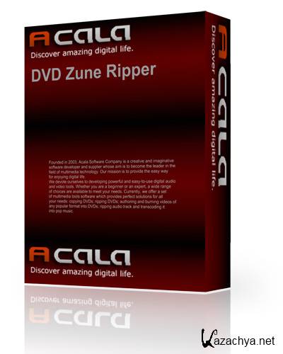 Acala DVD Zune Ripper 4.0.6 + Keygen