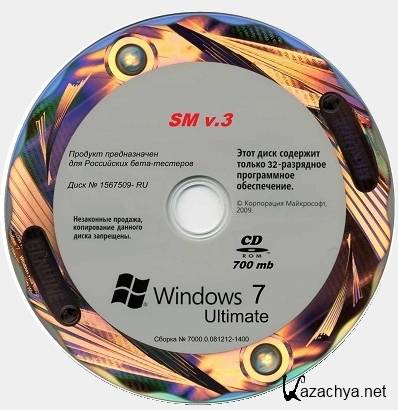 Microsoft Windows 7 Ultimate SP1 x86 RU SM v.3