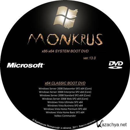 m0nkrus x86-x64 System Boot DVD 13.0 (Windows  98  2011) []