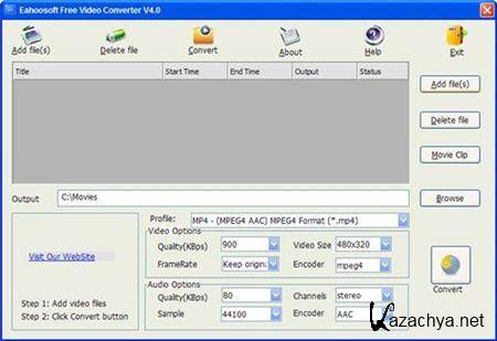 Eahoosoft Free Video Converter 4.0 Portable