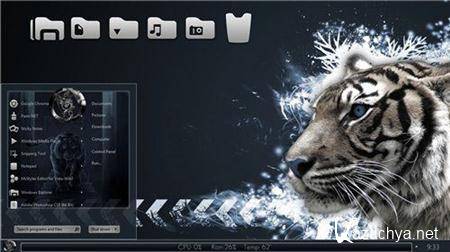 Tiger-blue Theme 2011 for Windows 7 