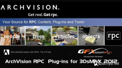 Archvision RPC Plugins 3.18.1.0 for 3DS Max 2012 64bit + Models