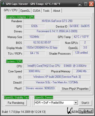 GPU Caps Viewer 1.14.1 2011