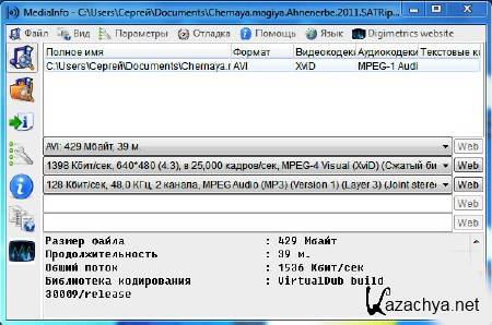 MediaInfo 0.7.49 Final Rus Portable