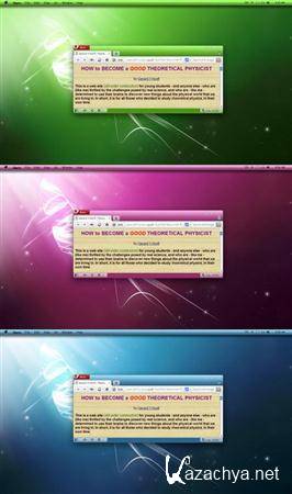 Green, Violet and Blue Mac Themes for Windows 7