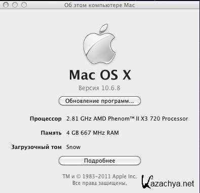 Mac OS X Snow Leopard - 10.6.8 (   AMD/Intel)