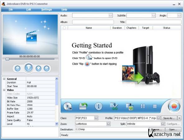 Joboshare DVD to PS3 Converter 3.1.8.0914