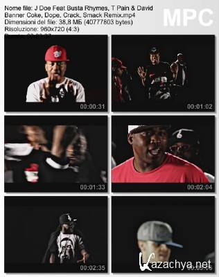 J Doe Feat Busta Rhymes, T Pain & David Banner - Coke, Dope, Crack, Smack Remix , HDTVRip , (2011)