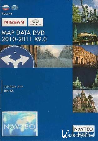 Nissan-Infinity Map Data DVD [ v.x9.0 10-11 MAP No.1, 2010  2011 ]