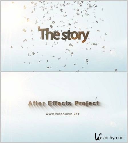 After Effects Project rain of letters