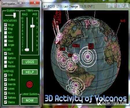 3D Activity of Volcanos