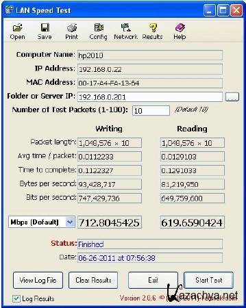 LAN Speed Test 2.0.8 (2011/Eng)