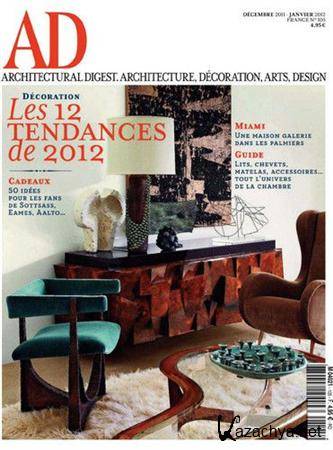 AD Architectural Digest - Decembre 2011/Janvier 2012 (France) AD Architectural Digest - Decembre 2011/Janvier 2012 (France)