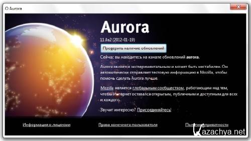 Mozilla Firefox 11.0a2 Aurora (2012-01-19)