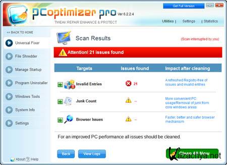 PC Optimizer Pro v6.2.2.4 (2011) 