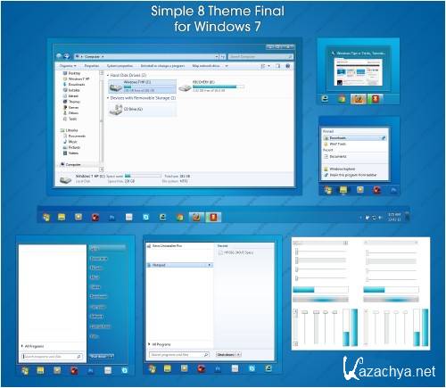 Simple 8 Theme Final      Windows 7  DP