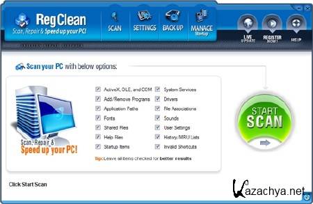 RegClean 2.8.4342.824 (2012) Portable