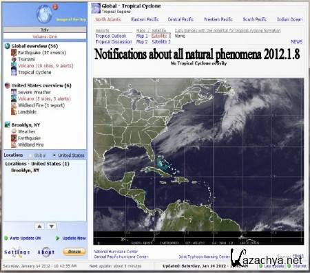 Notifications about all natural phenomena 2012.1.8